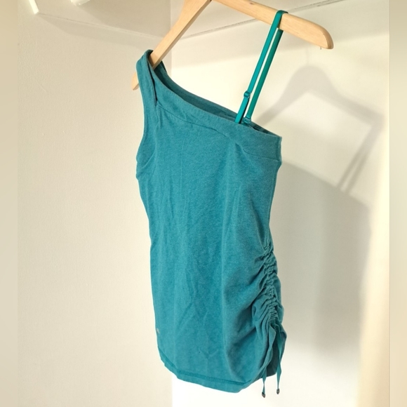 .Lululemon | Blue one shoulder tank top & sinched side detail - Picture 3 of 10